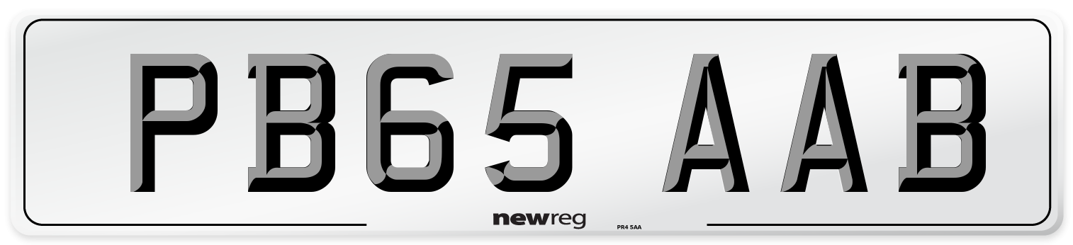 PB65 AAB Number Plate from New Reg